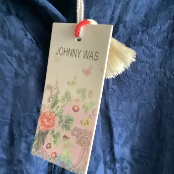 Johnny Was NWT Kiarra Pant Women'sSize 2Navy Blue Cargo Joggers